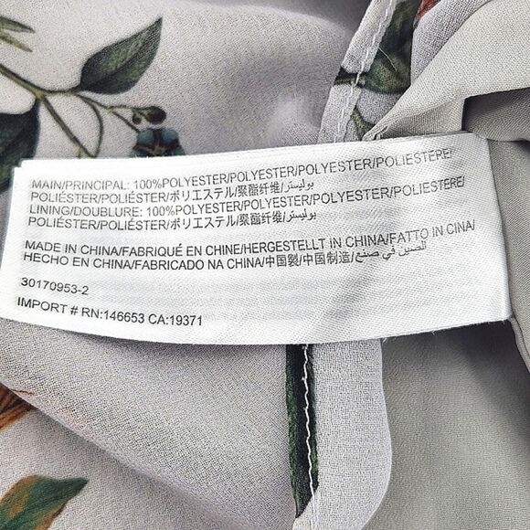 Keepsake Twilight Dreams Mini Dress Small Women Gray Garden Floral Cold Shoulder - Picture 10 of 11